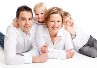 Family with great teeth